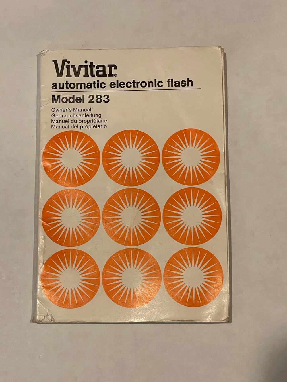 Vivitar Automatic Electronic Flash Model 283 Owner's Manual